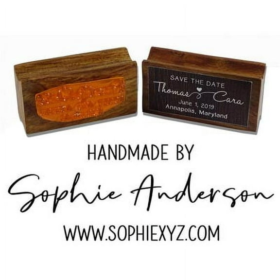 Printtoo Handmade Name Personalized Invitation Envepole Wood Mounted Rubber Stamp Gift