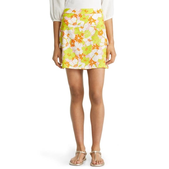 Sanctuary Everywhere Linen Blend Mini Skirt In Sunny Days - L
