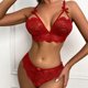 thumbnail image 5 of Gibobby Lenceria mujer sexy Conjunto de Liguero con Sujetador de Encaje, Lencería Elegante y Exquisita para Mujer para Noche de Bodas, Luna de Miel y Más(Vino, G), 5 of 5