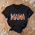 thumbnail image 7 of GaThRRgYP Womens Tshirts Trendy Fashion Tops,Women Mother's Day Gift Mom Flower Print Short Sleeve Round Neck T-shirt Pattern Top Black S, 7 of 7
