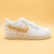 thumbnail image 3 of Air Force 1 Custom "Tan Beige Drip Swoosh" White Shoes Mens Womens Kids Sizes, 3 of 6