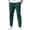 Dark Green, variant on Men's Slim Fit Jogger Pants Drawstring Elastic Waist Chino Pants Solid Color Straight Leg Breathable Men Sport Pants With Pocket Dark Green S