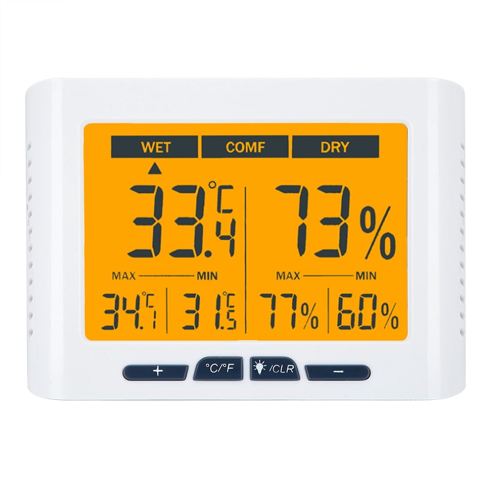 Indoor Thermometer Hygrometer, LCD Display Electronic Temperature Humidity Gauge  For Home For Cellar For Greenhouse