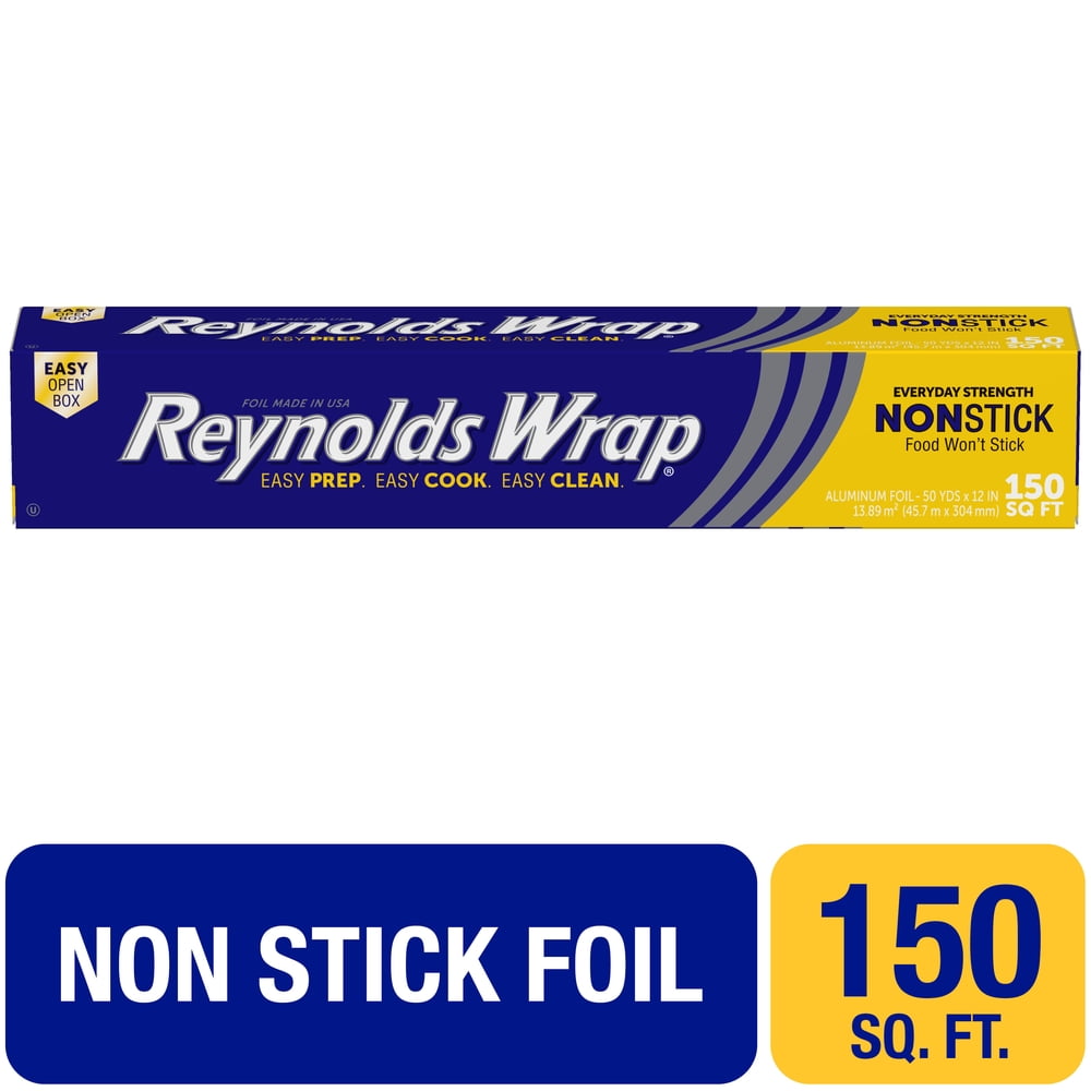 Reynolds Wrap Aluminum Foil, Everyday Strength NonStick, 150 Square