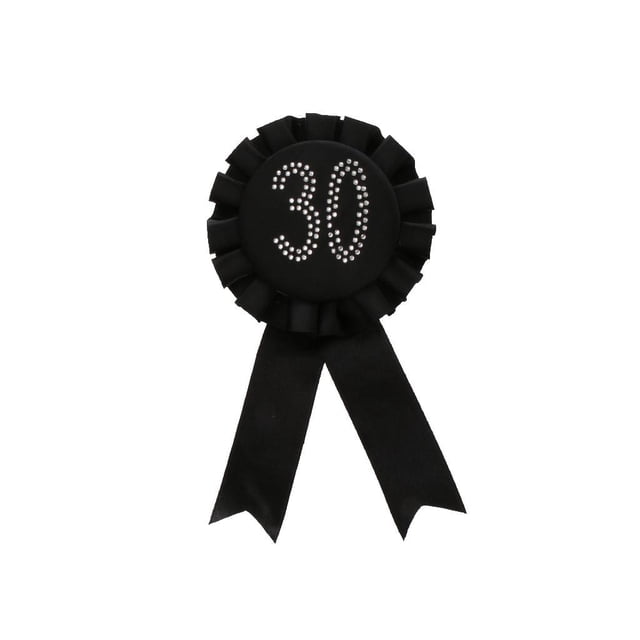 Purpurina 50 Fiesta De Cumpleaños Rosetón De La Cinta Broche Insignia Favorecer Negro Zulema Insignia de roseta