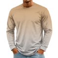 thumbnail image 3 of Zorvxlyn Long Sleeve Work Shirts for Men Gradient Crew Neck Tshirts for Men Soft Breathable Fall Big and Tall Sweatshirt for Men, 3 of 8