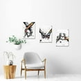 thumbnail image 3 of 3 Piece Graffiti Paintings Canvas Wall Art Promise Holding Hands Pop Art Posters Prints Abstract Painting Bedroom Wall Decor Modern Giclee Artwork Framed Ready to Hang 12x16inchx3pcs, 3 of 4