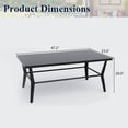 thumbnail image 6 of ALAULM Aluminum Patio Furniture Set 5-Seat Modern Outdoor Conversation Sets w/Swivel Rocking Chairs with Rectangular Coffee Table, Navy Blue, 6 of 9
