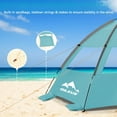 thumbnail image 3 of Oileus Beach Tent Pop Up Tents Sun Shade 2-3 Person, Sun Shelter With UV Protection, Extended Floor, Mesh Roll Up Windows, Carry Bag, Stakes, 6 Sand Pockets, Lightweight and Easy Set Up, Sky Blue, 3 of 4