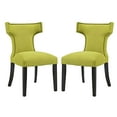 thumbnail image 2 of Modway Curve Dining Side Chair Fabric Set of 2 in Wheatgrass, 2 of 5