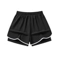 thumbnail image 6 of VV AVEORS Women'S 2 In 1 Running Shorts Quick Dry High Waisted Drawstring Athletic Workout Short For Gym Yoga With Liner 2 Pockets Black XL, 6 of 7