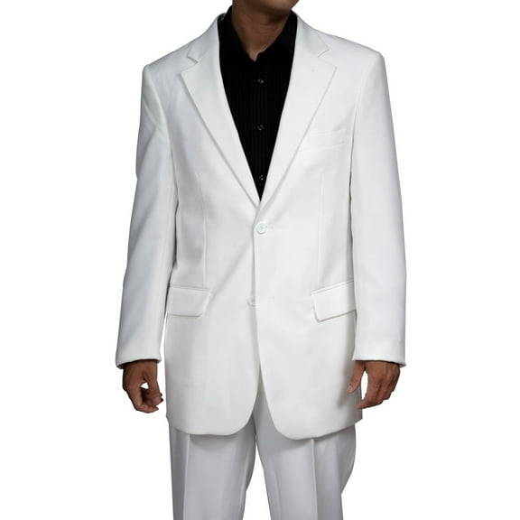 Mens White Dress Suit - Includes Jacket & Pants