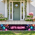 thumbnail image 3 of LUUFILx Neon Glow Party Banner Decor Birthday Celebration Backdrop Event Decoration Party Supplies Let's Glow Festive Background Party Banner Decor, 3 of 7