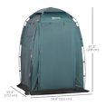 thumbnail image 3 of Outsunny 60" x 60" x 82" Shower Tent Extra Wide Changing Room Privacy Portable Camping Shelters with Windows & Floor Mat, Green, 3 of 10