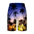 thumbnail image 4 of lcziwo Summer Fashion Men Shorts 2025 Vacation Shorts Board Surf Beach Shorts Elastic Waist Drawstring Shorts Casual Tropical Shorts with Pockets Purple,XXXL, 4 of 4
