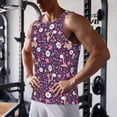 thumbnail image 5 of Goofa Cute Squirrel Floral Pattern Men's Workout Tank Top Slim-Fit Tank Quick Dry Fit Muscle Tank Top Beach Tank Top Bodybuilding Sleeveless T Shirt-4X-Large, 5 of 7