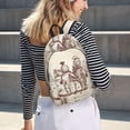 thumbnail image 5 of Balery Cowboys Riding Horses Mochila Clásica Impresa Básica para Viaje, Mochila Escolar Resistente al Agua, Mochila de Lona con Correas Ajustables-Medium, 5 of 5