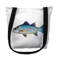 thumbnail image 1 of 13 x 13 in. Striped Bass on White Tote Bag - Small, 1 of 1