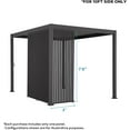 thumbnail image 5 of Mirador 111S Outdoor Pergola Aluminum Deco Wall Skyline 1/3 10' Side, Dark Grey (Not Pergola), 5 of 6