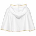 thumbnail image 3 of Huchen Renaissance Medieval Hooded Cape Adult Polyester Cloak Halloween Party Victorian Capelet for Adults (White), 3 of 4
