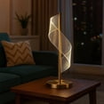 thumbnail image 7 of Benjara Melly 19" Table Lamp- LED Swirl Ribbon Design- Acrylic- Antique Brass, 7 of 7