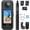 Black Creator Combo-No MicroSD Card, variant on AKASO 360 Action Camera Creator Combo - 5.7K 360° Video, 72MP Photos, 3 Batteries + Charging Case, Invisible Selfie Stick, AI Tracking, SuperSmooth Stabilization