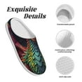 thumbnail image 5 of Daiia Whimsical Dragon Color Cool Print Women’s Fuzzy Slippers Memory Foam Lightweight House Shoes Cozy Loafer Flannel House Shoes-42/43, 5 of 7
