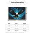 thumbnail image 3 of KLL Night Sky Forest Bald Eagle Print Fleece Throw Blanket, Horizontal Fleece Bedding Cute Soft Blankets Comfy Fleece Flannel Plush Home Decor for Couch & Bed -60"x50", 3 of 9