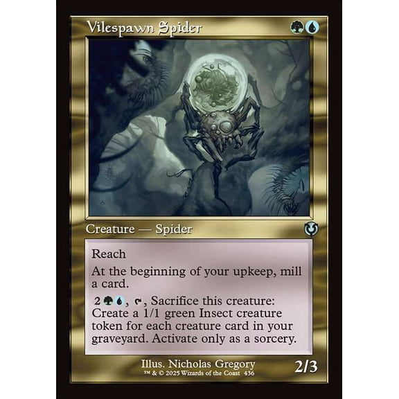 MtG Innistrad Remastered Uncommon Vilespawn Spider (Classic Frame) #436
