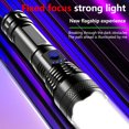 thumbnail image 4 of Bright Flashlight ABS Strong Light Led Flash Light USB Rechargeable Power Display Portable Outdoor Multi-function Torch, 4 of 9