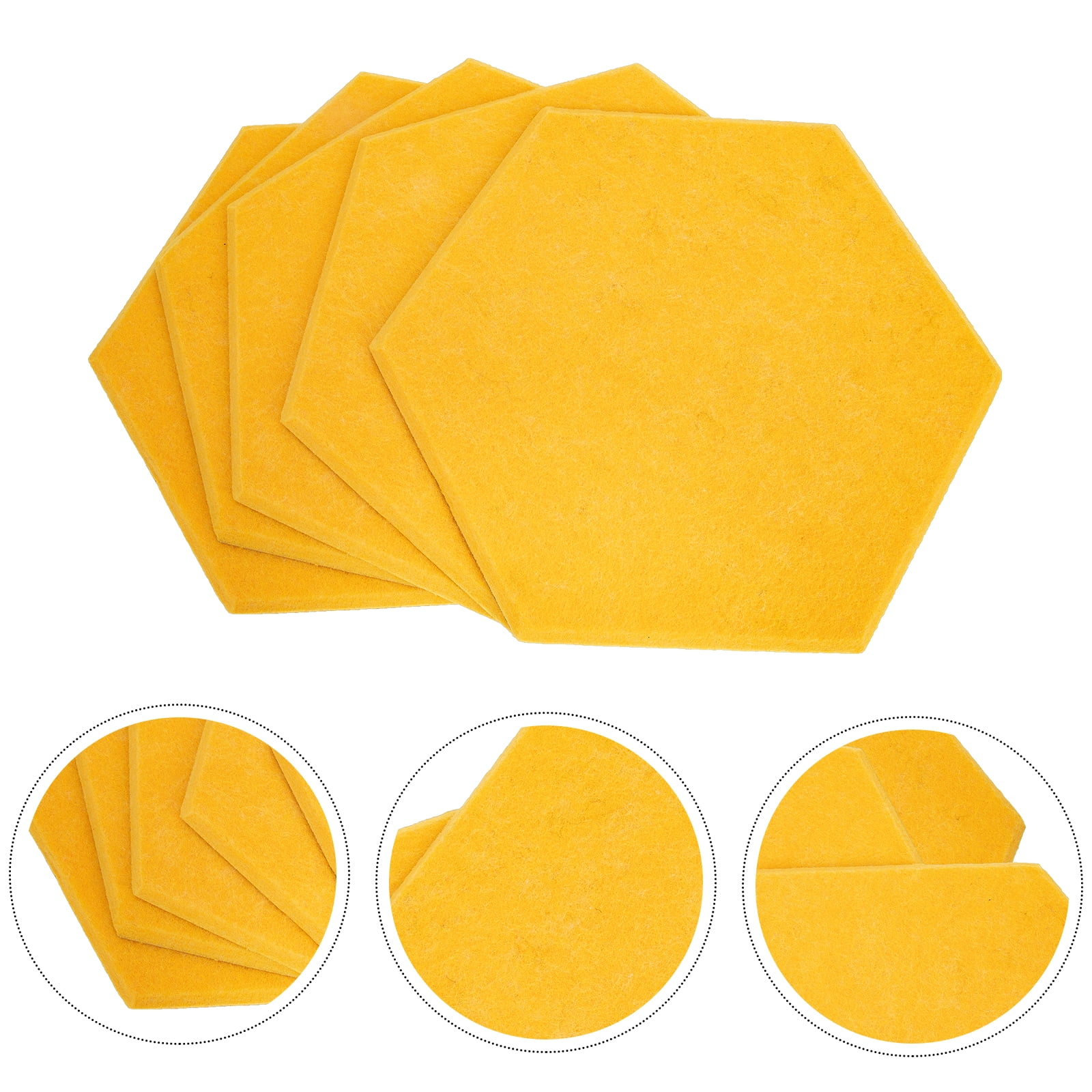 ETHZZLE 5Pcs Ktv Acoustic Panel Orange Polyester Fiber Sound Absorbing Home Use
