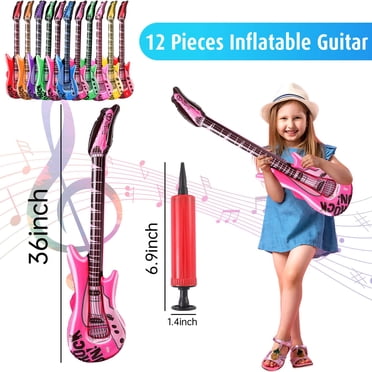 Huge 106cm Inflatable Rock 'N' Roll Guitar Prop For Fancy Dress, Hen Parties, And Music Themed Events