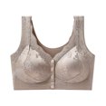 thumbnail image 6 of NIEWTR Bras for Older Women Front Closure No Underwire Breathable Full Coverage Powerful Push Up Bra for Seniors(Coffee,3XL), 6 of 9