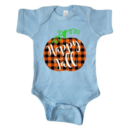 

Inktastic Happy Fall Plaid Pumpkin Gift Baby Boy or Baby Girl Bodysuit