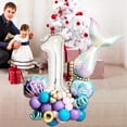 thumbnail image 3 of Kripyery Balloon Arch Set Mermaid Design Number Emulsion High Elasticity Balloon Garland for Holiday, 3 of 8