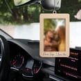 thumbnail image 5 of Car Hanging Picture Frame Wood Elegant Easy Install Customizable for Vehicle Rearview Mirror Family Friend Birthday Graduation Gift, 5 of 5