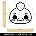 thumbnail image 2 of Charming Kawaii Chibi Chicken Face Blushing Cheeks Farm Eggs Self-Inking Rubber Stamp Ink Stamper - UV Ink - Mini 1/2 Inch, 2 of 7
