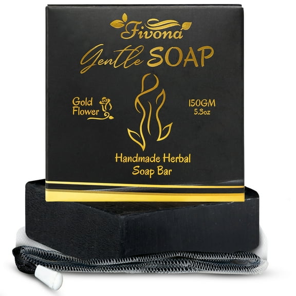 Fivona Black Soap Herbal Bar Ideal For Feminine Wash And Whole Body Gentle Cleanse