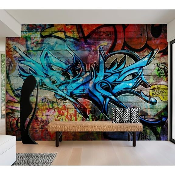 Tiptophomedecor Street Art Wallpaper Wall Mural - Art Crime