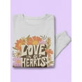 thumbnail image 3 of Love In Our Hearts. Sweatshirt Women -Smartprints Designs, Female Small, 3 of 4
