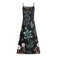 thumbnail image 5 of Lenago Robe de Maternité Grande Taille Femme Mode Bretelles Taille Mi-Haute Col en V Sans Manches Rayures Imprimées Robe Longue de Plage Été Robes de Plage en Liquidation, 5 of 5