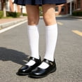 thumbnail image 2 of FINALGANG Kids Girls Adjustable Single Strap Plain Glossy Mary Jane Shoes Smooth Insole Low Flat Heel School Performance Formal Dress Shoes Cute Shoes 5-5.5 Years, 2 of 5