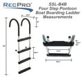 thumbnail image 6 of RecPro Stainless Steel Heavy Duty 4 Step Pontoon Boat Boarding Ladder, 6 of 11