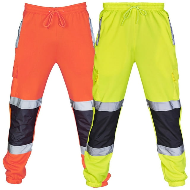Work Pants Men Road Work High Visibility Overalls Casual Pocket Work Casual Trouser Pants