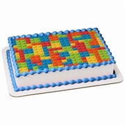 Base Building Block Pattern Edible Cake Topper Image ABPID05082