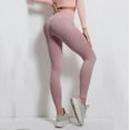 thumbnail image 3 of KaLI_store Women's Pants Leggings with Pockets for Women,High Waist Tummy Control Workout Yoga Pants Pink,M, 3 of 5