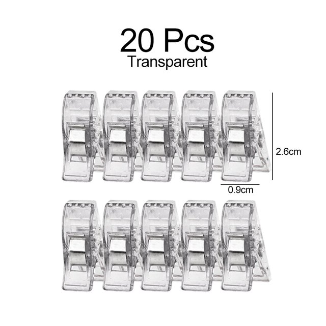 10/20/50 Uds Clips de costura abrazaderas de plástico acolchado artesanía ganchillo tejer Clips de seguridad colores surtidos Clips de encuadernación papel Tan Jianjun unisex
