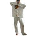 thumbnail image 2 of xiaxaixu Ensemble de Pyjama pour Femmes, Imprimé Fraise, Col Rabattu, Manches Longues, Hauts et Pantalons, Tenues de Détente 2 Pcs, 2 of 6