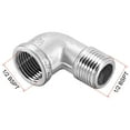 thumbnail image 2 of Stainless Steel 201 Cast Pipe Fittings ,90 Degree Elbow 1/2 BSPT Female x 1/2 BSPT Male Thread, 2 of 3