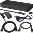 thumbnail image 1 of Restored Dell WD19TBS Thunderbolt Docking Station – USB-C, Dual Monitor Support, 130W Power Delivery, HDMI & DisplayPort Cables Included (Refurbished), 1 of 1